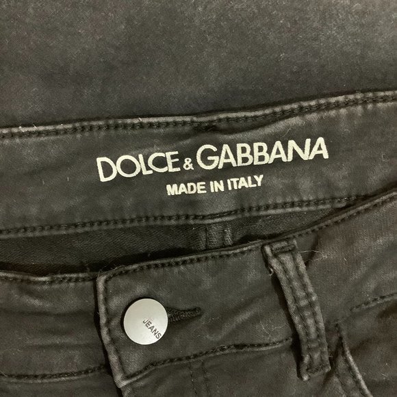 Dolce & Gabbana Vintage High Rise Basic Black Jeans Stretch - Picture 5 of 8